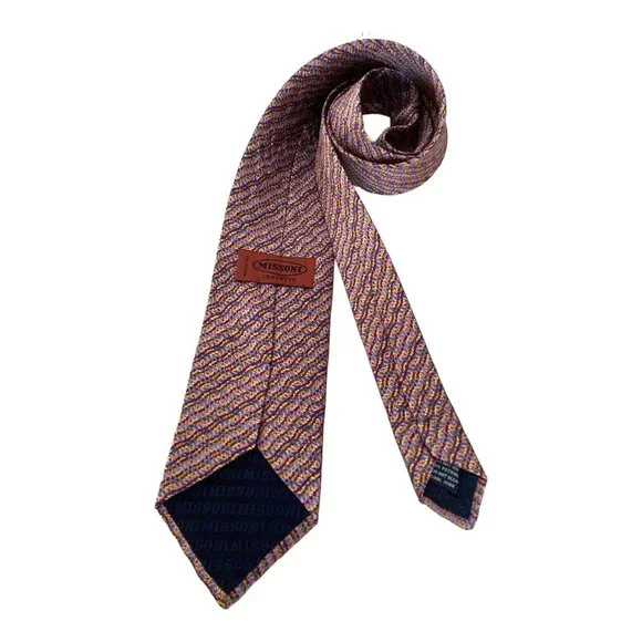 MISSONI Muticolor Art Print Silk Tie Italy 59/3.75 EC